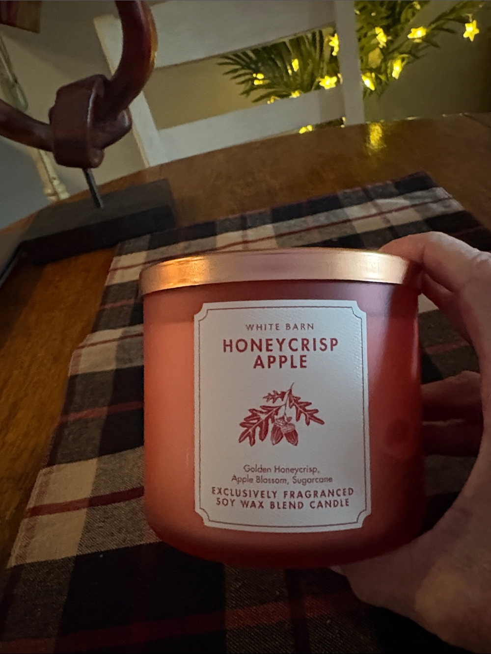 Nwt White Barn “Honeycrisp Apple” 3 wick candle